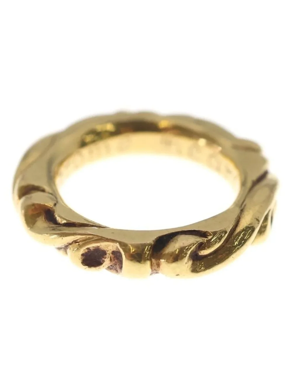 Chrome Hearts 22k Scrl Band Scroll Ring Gold